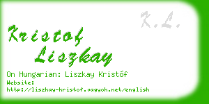 kristof liszkay business card